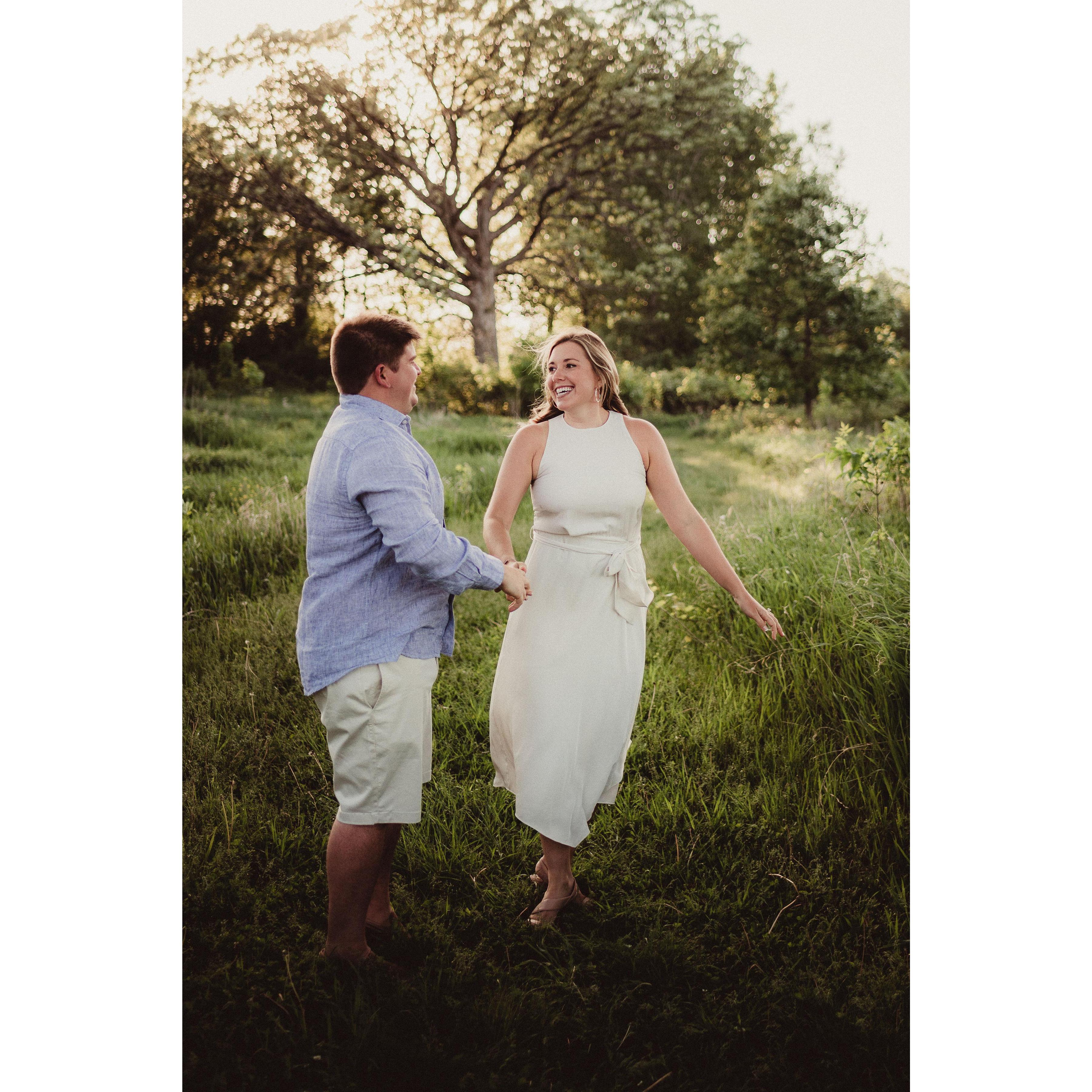 Practicing our first dance