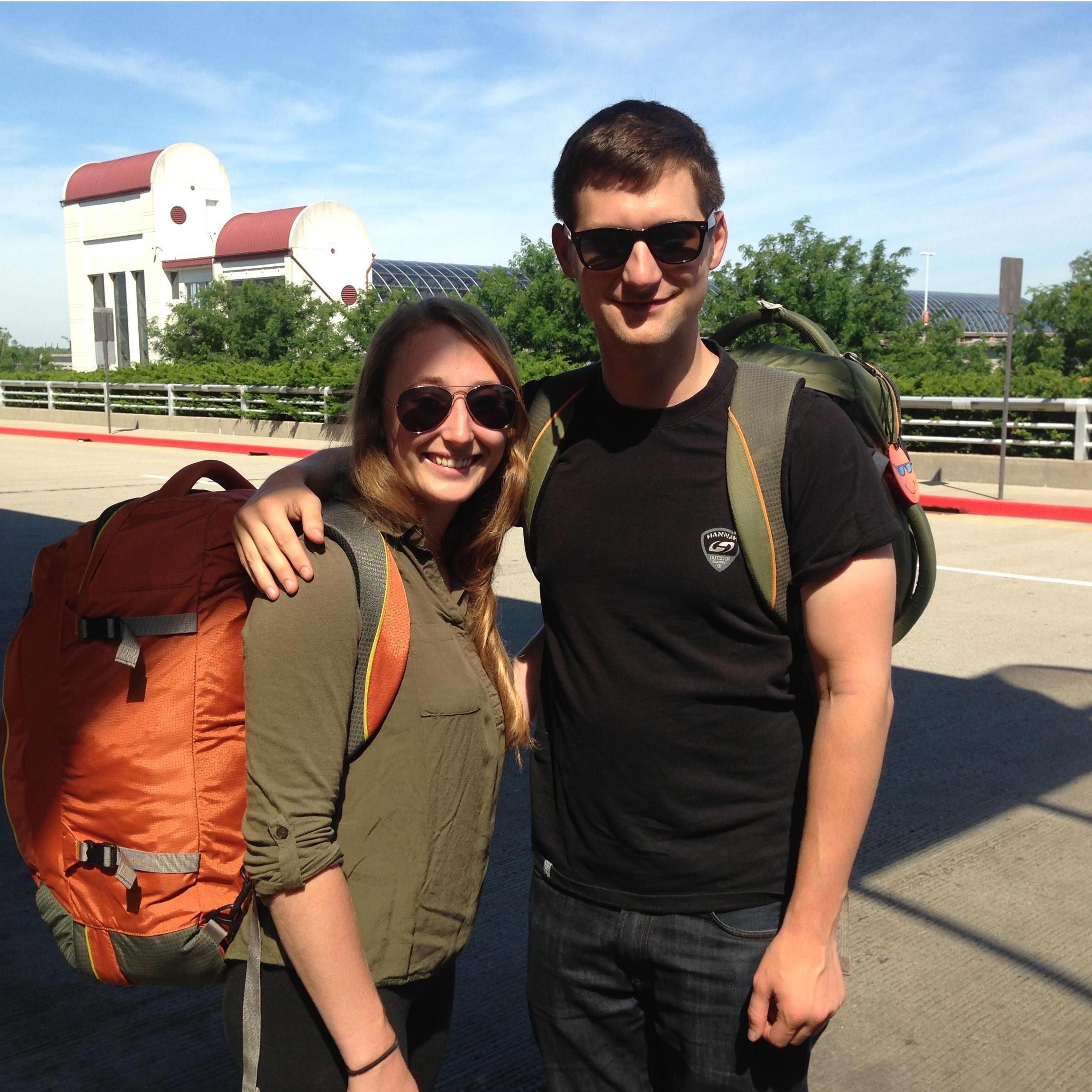 About to leave for our trip to Amsterdam and Rome in 2014.