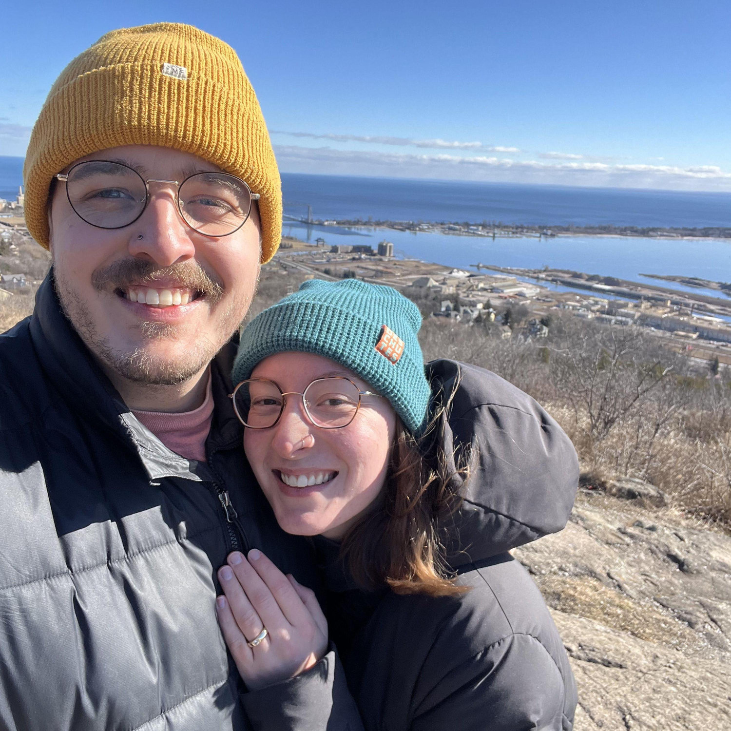 The day after we got engaged!
