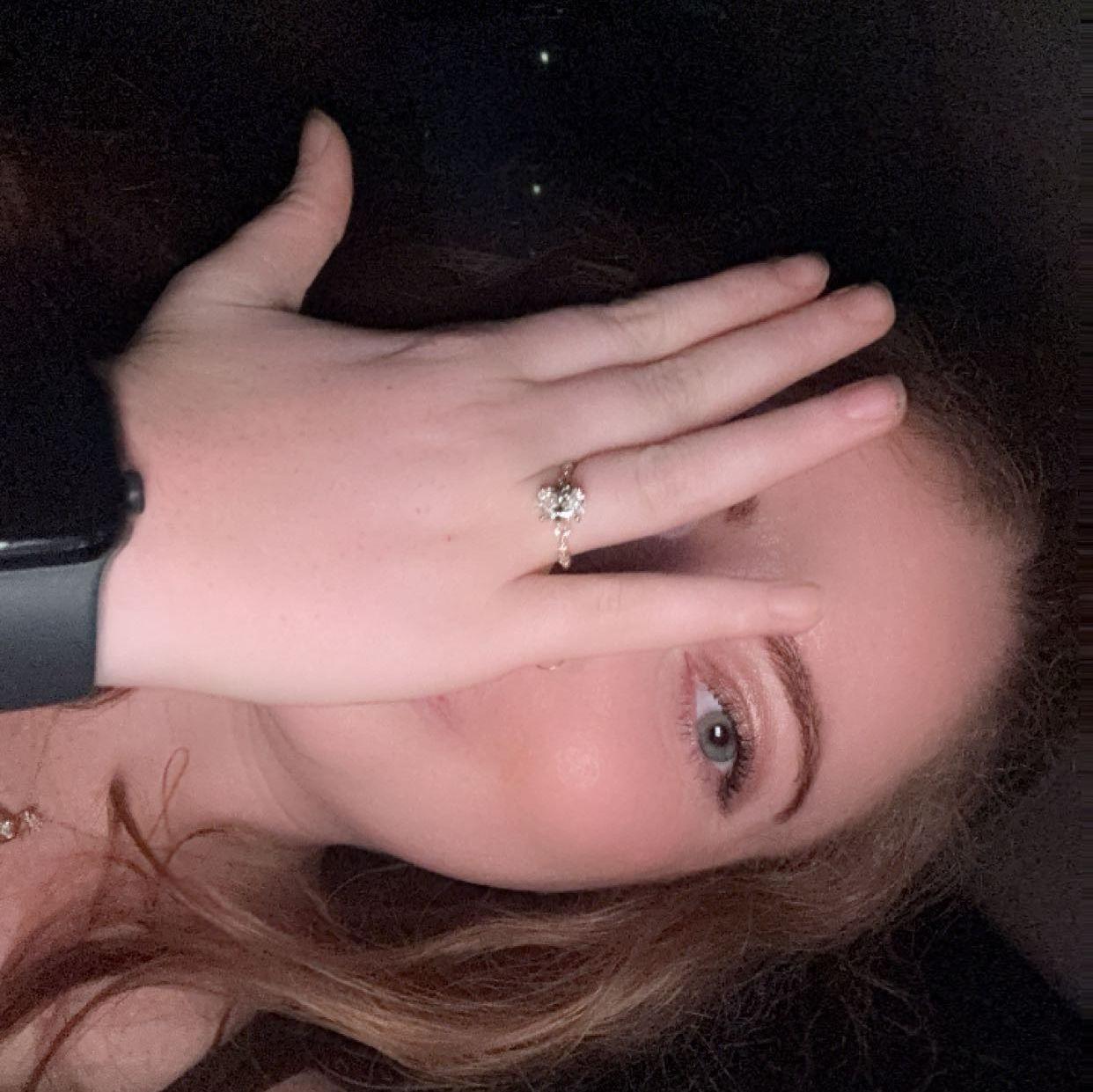 First selfie as a fiance!