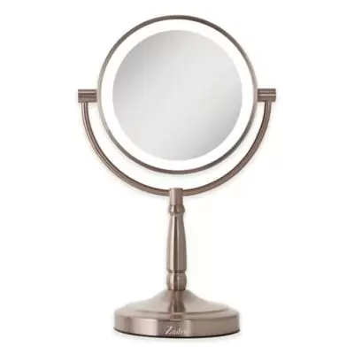 Zadro® 10x/1x Cordless LED Lighted Vanity Mirror in Satin Nickel