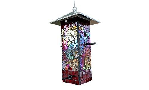 Bluedot Trading Stained Glass Mosaic Bird Feeder