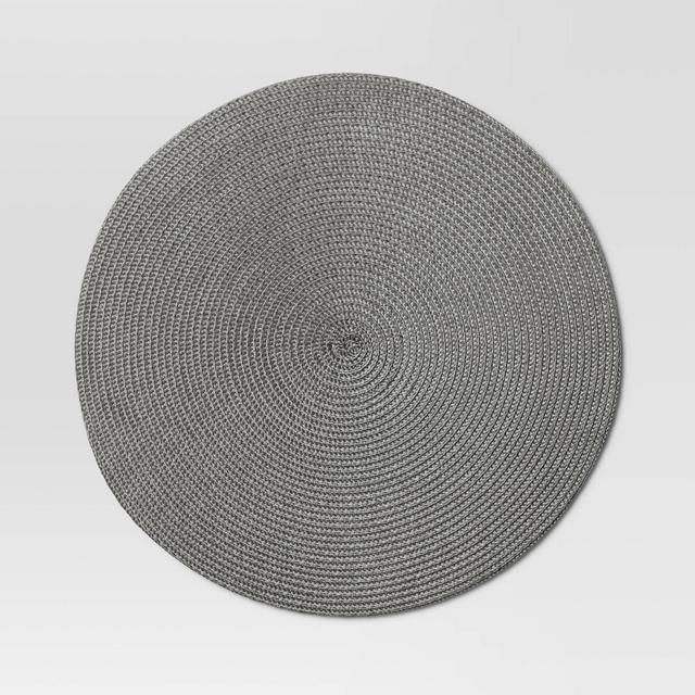 Polyround Charger Placemat Dark Gray - Threshold™