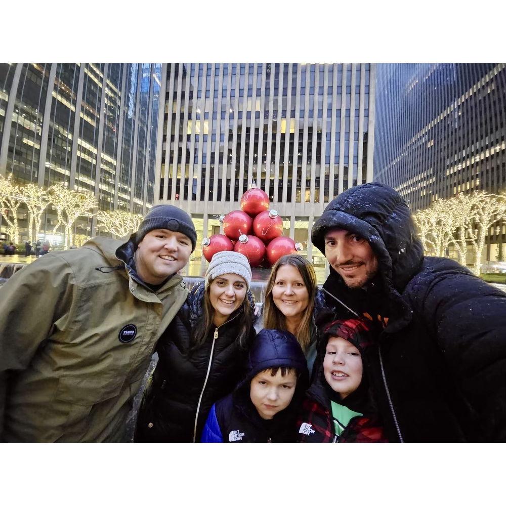 NYC trip to see the tree! It was a rainy day - but still a blast.