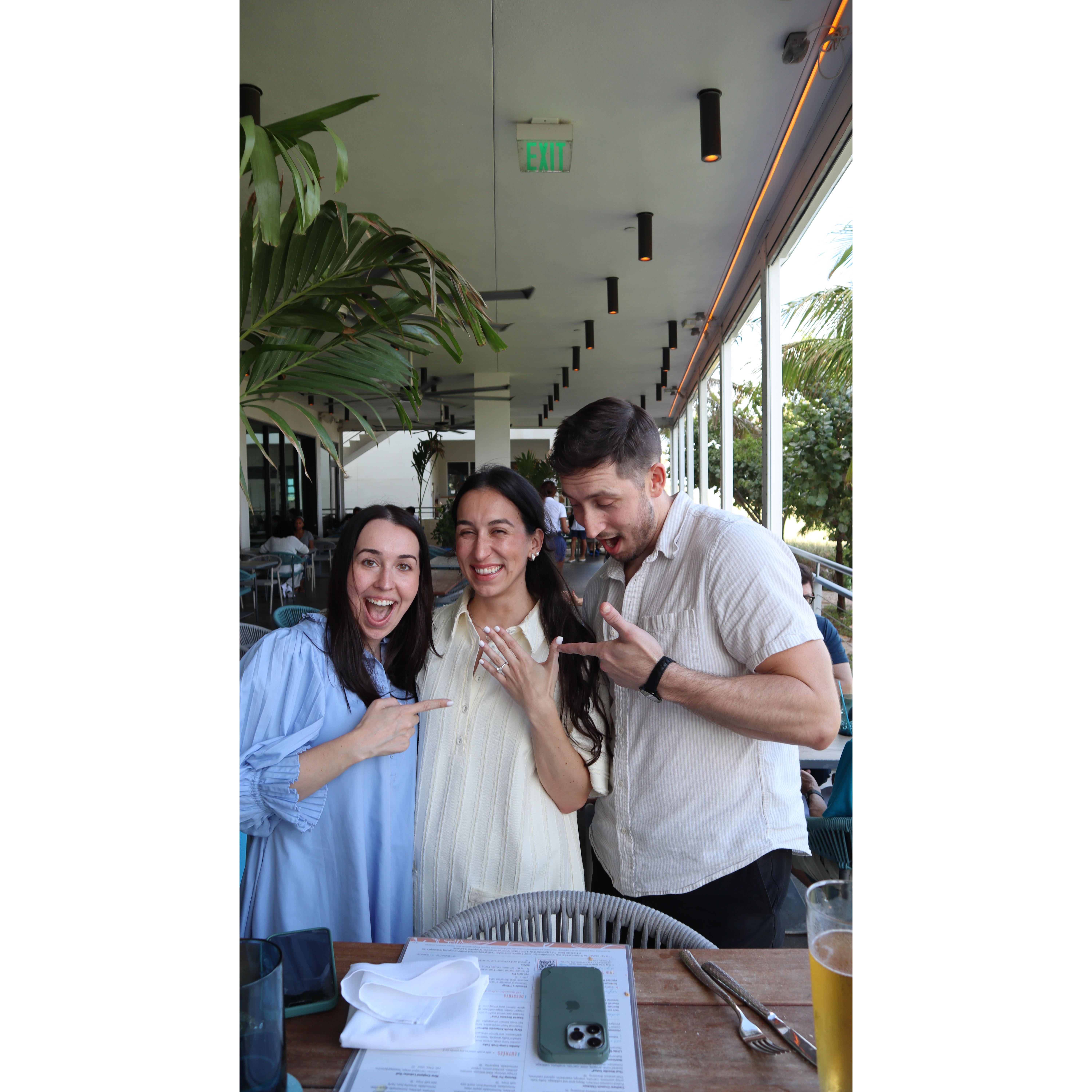 Emily and her siblings after the engagement 12.31.24