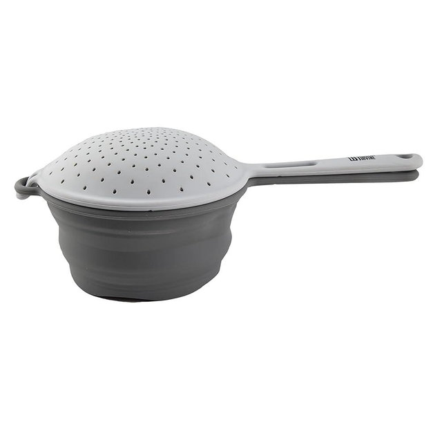 Cambridge Silversmiths Robert Irvine Collapsible Colander, 2-in-1, Grey