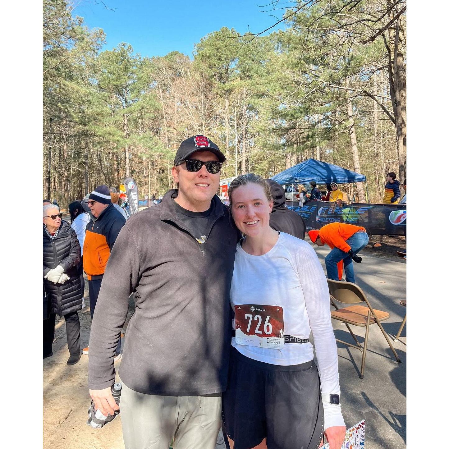 March 23, 2024 in Cary, North Carolina for the Cary Greenways Half-Marathon.
