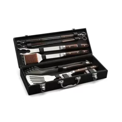 Cuisinart® 10-Piece Grilling Set With Leather Storage Case