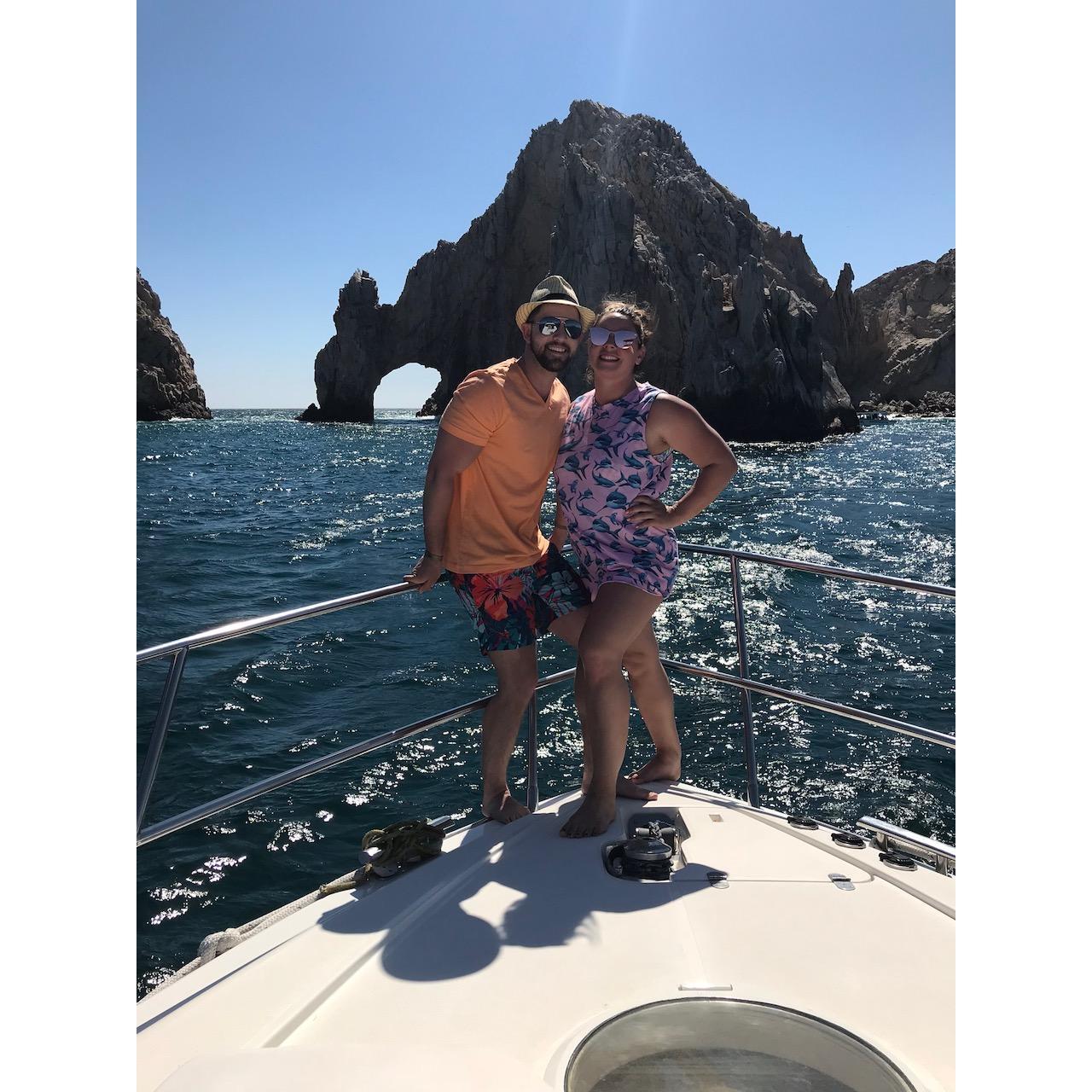 Moments before Marco proposed in Cabo