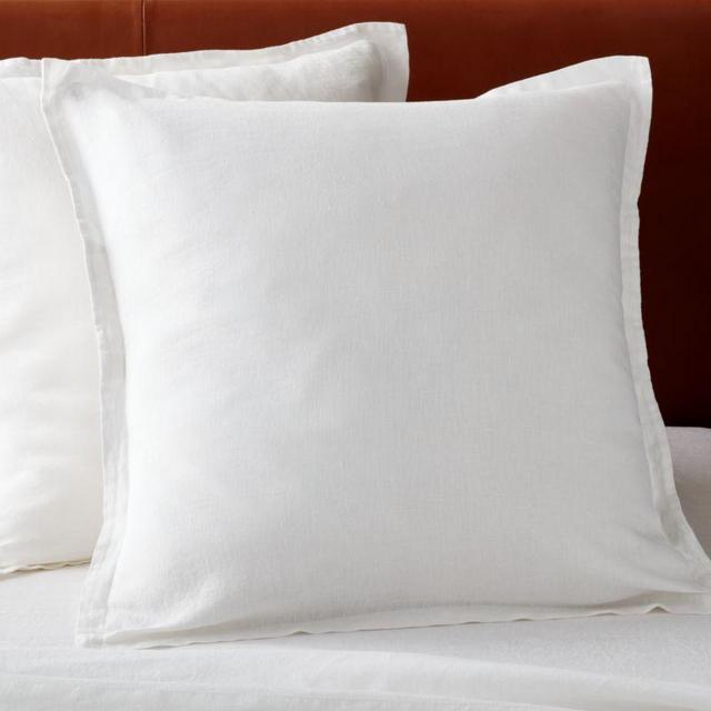 Linen White Euro Shams Set of 2