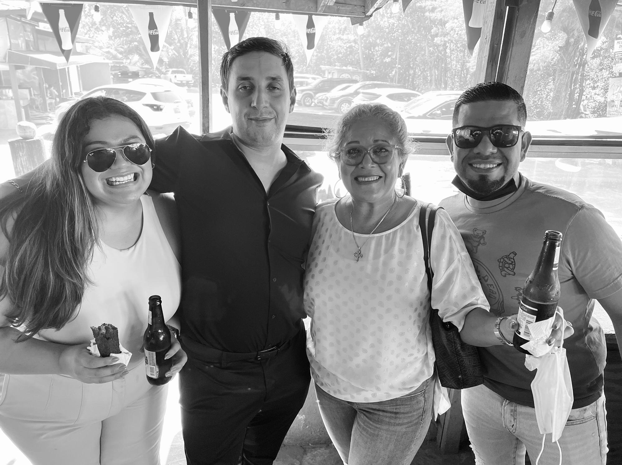 With my Tia Elsi and cousin Rene trying some Puerto Rican street food!