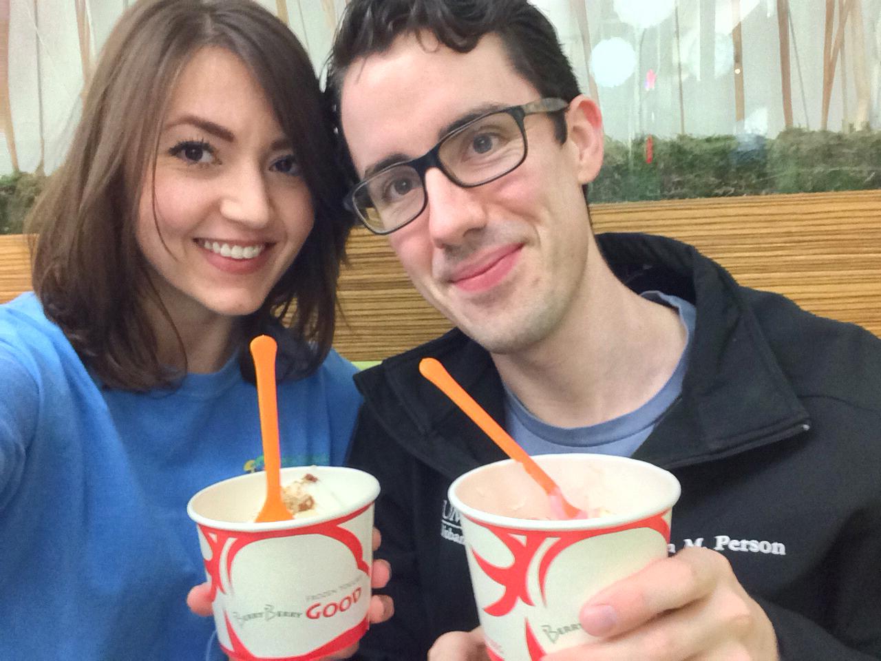 Laid back fro-yo date