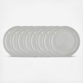 Shell Bisque Tidbit Plate, Set of 8