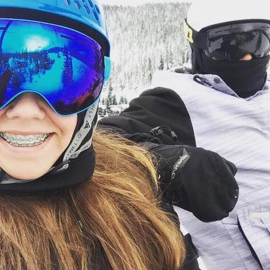 One of our most favorite things to do together, SNOWBOARDING! This was taken in 2016 as we were ready to get off the lift,