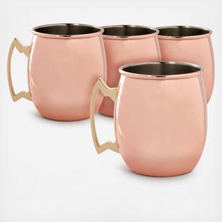 Moscow Mule Copper Mug, Set of 4