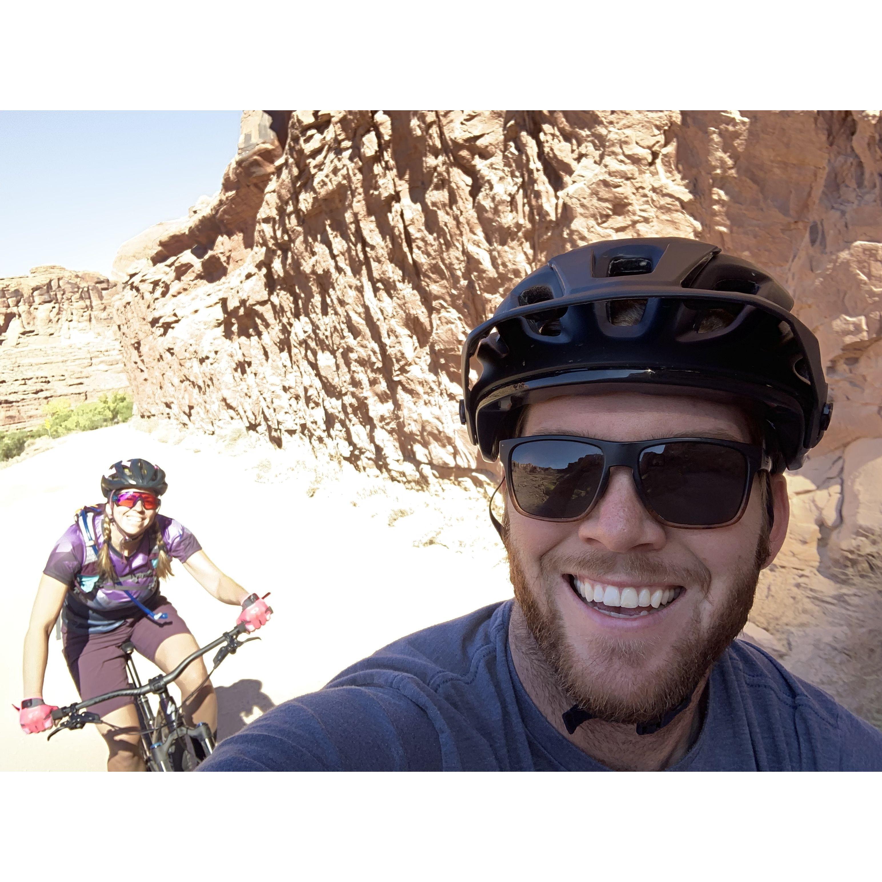 Mountain biking in Moab - we decided on a Thursday to fly to Moab the next morning. It was one of our favorite vacations