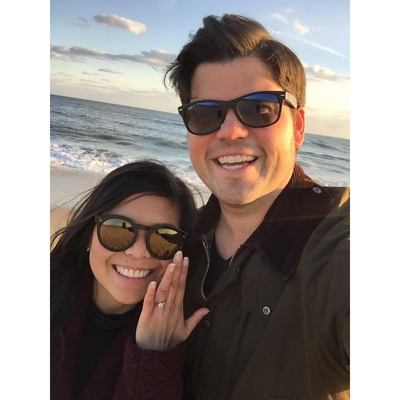 Took this photo right after we got engaged!