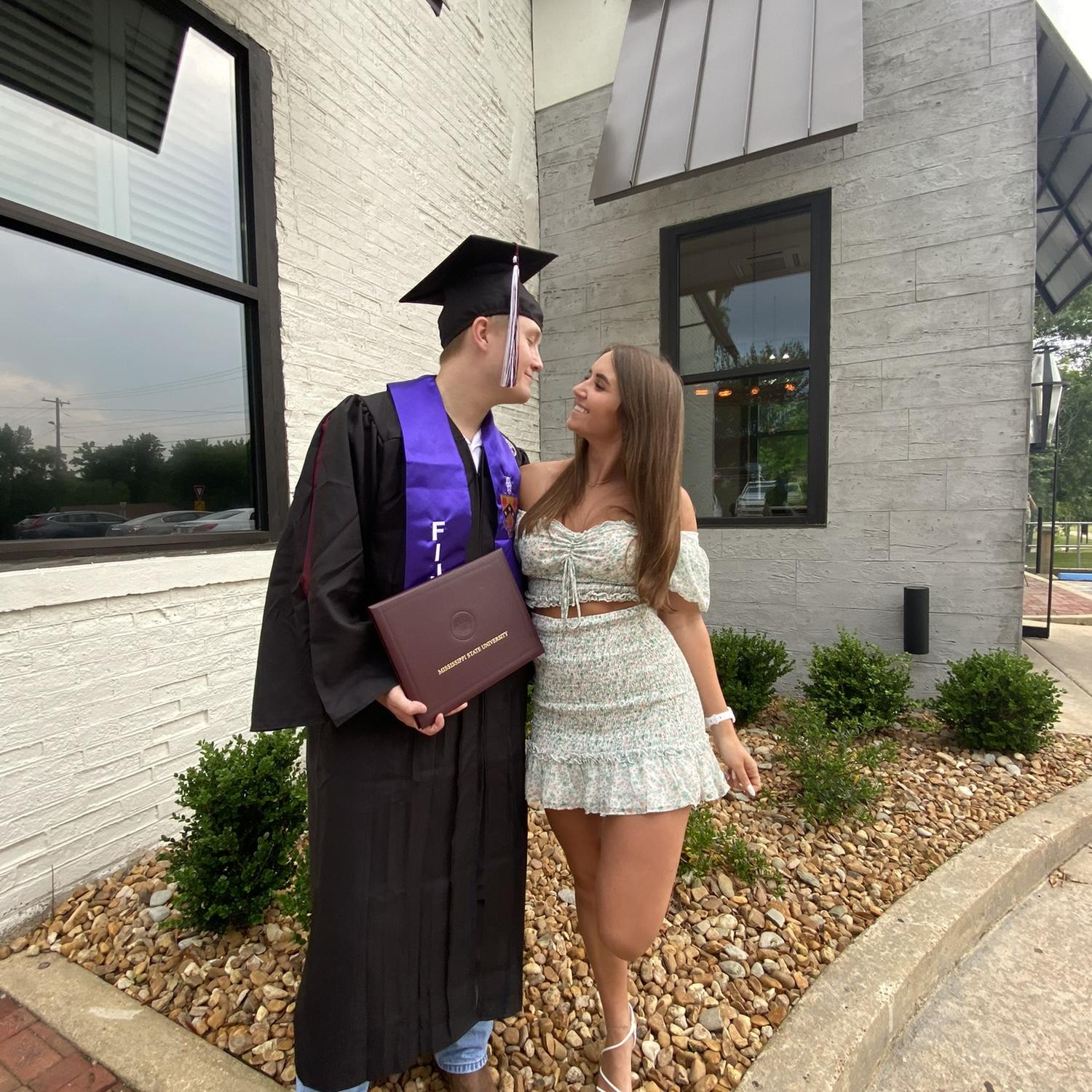 May 2022: First college graduation - Starkville, MS. Hail State!