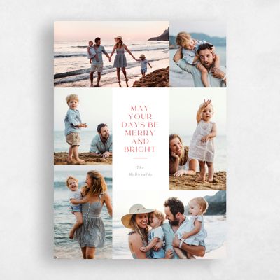 White Holiday Card - Nostalgia Portrait