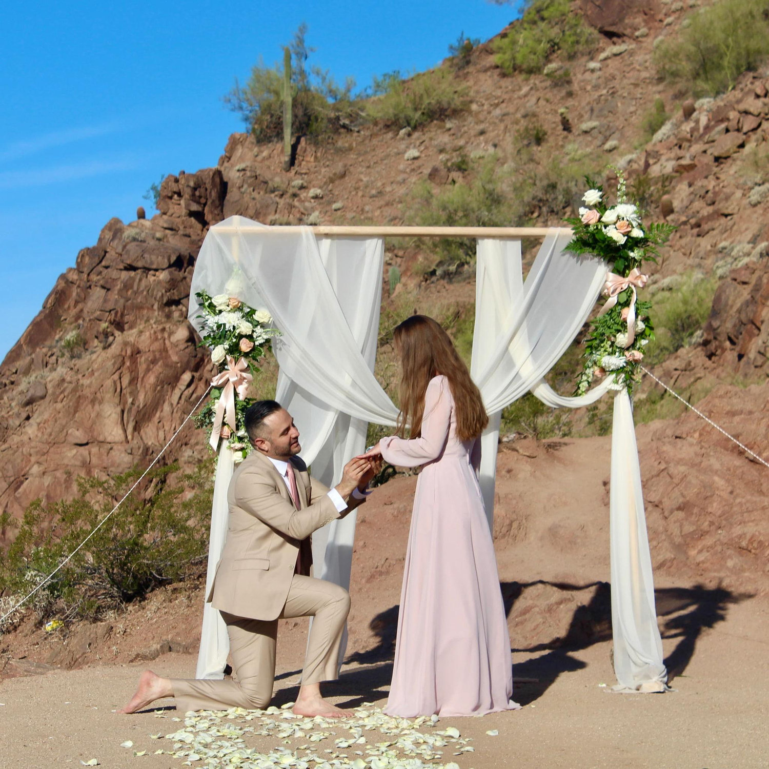 Re-enacting the proposal - Cholla Trail, AZ