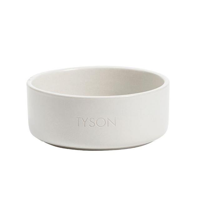 Mason Stoneware Pet Bowl, Small 5.5"D, Ivory
