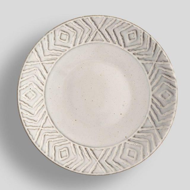 Sweet July Stoneware Salad Plates, Set of 4 - Reactive White