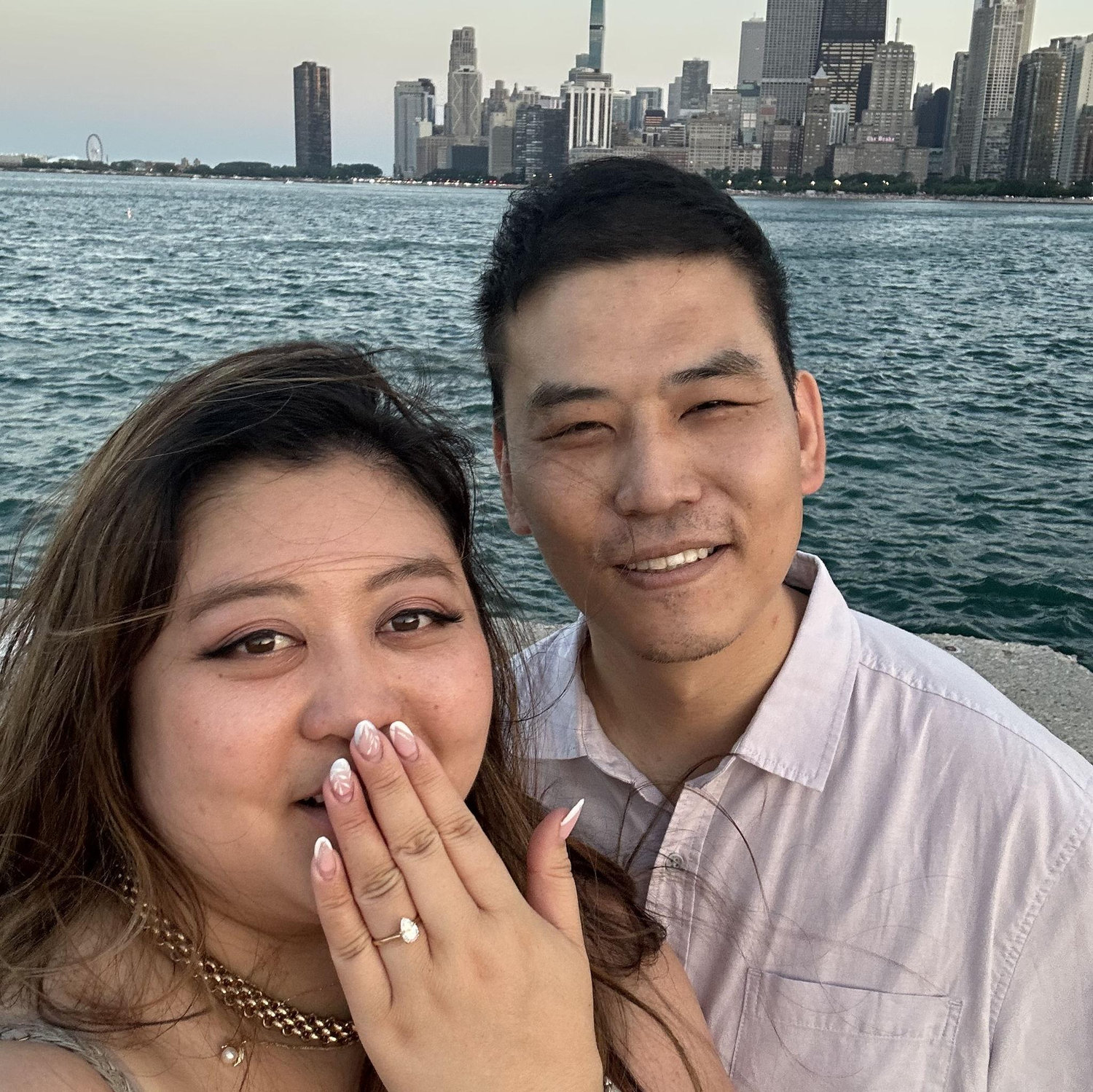 Where She Said Yes on our 2nd second Chicago trip. Can you believe Bryan almost fell?! No you probably believe that lol