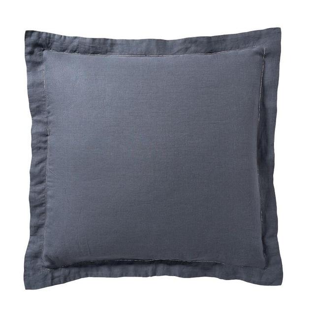 Steel Blue Belgian Flax Linen Duvet Cover Euro
