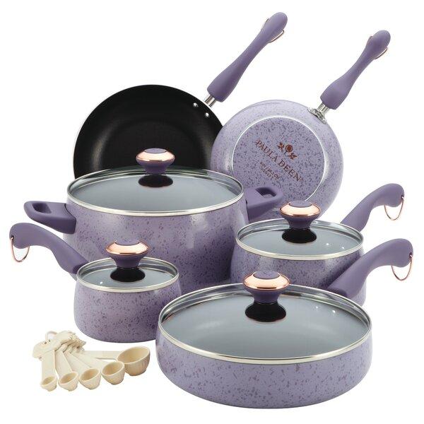 Paula Deen Signature Porcelain 15 Piece Aluminum Non-Stick Cookware Set