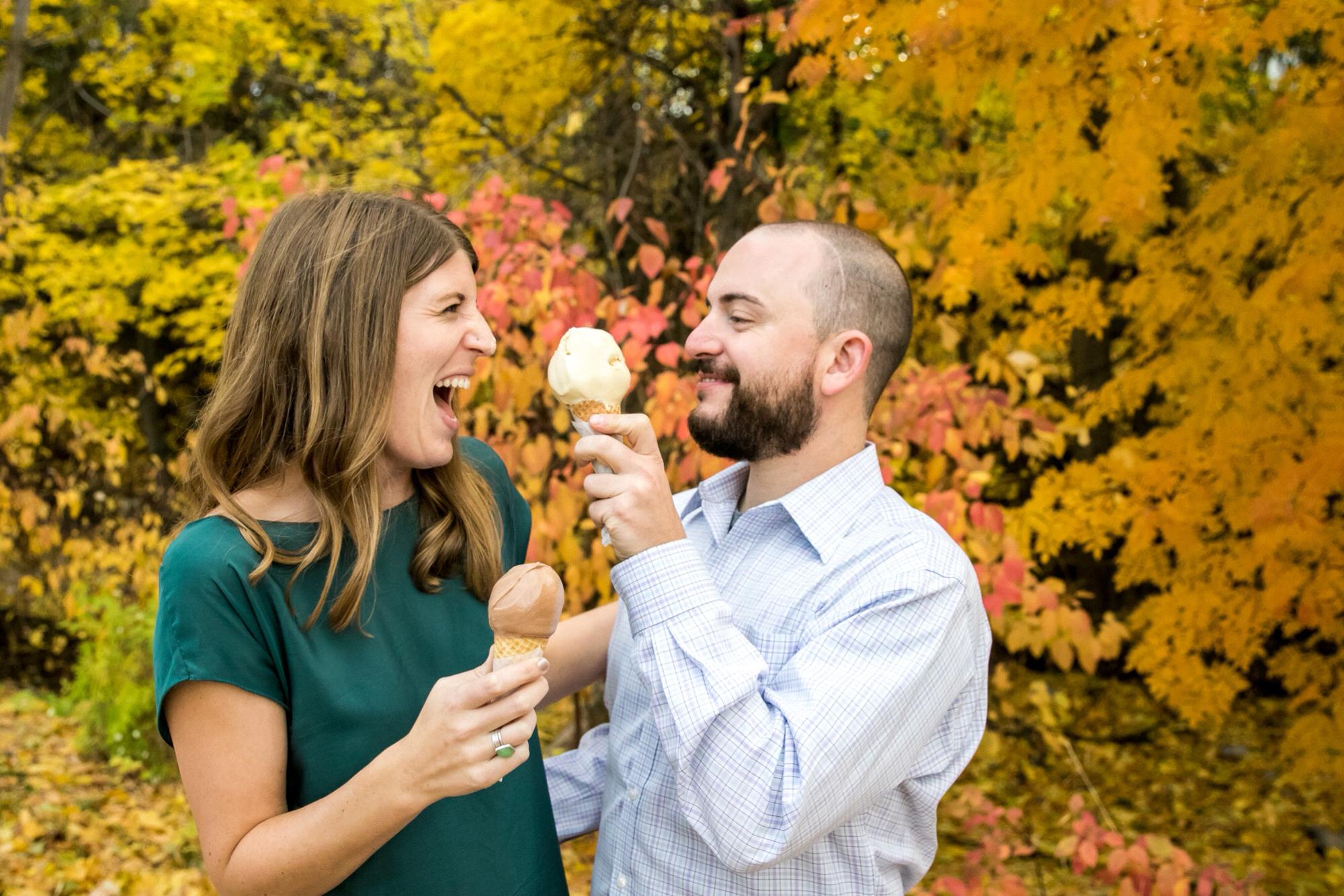 Re-enacting our first kiss!