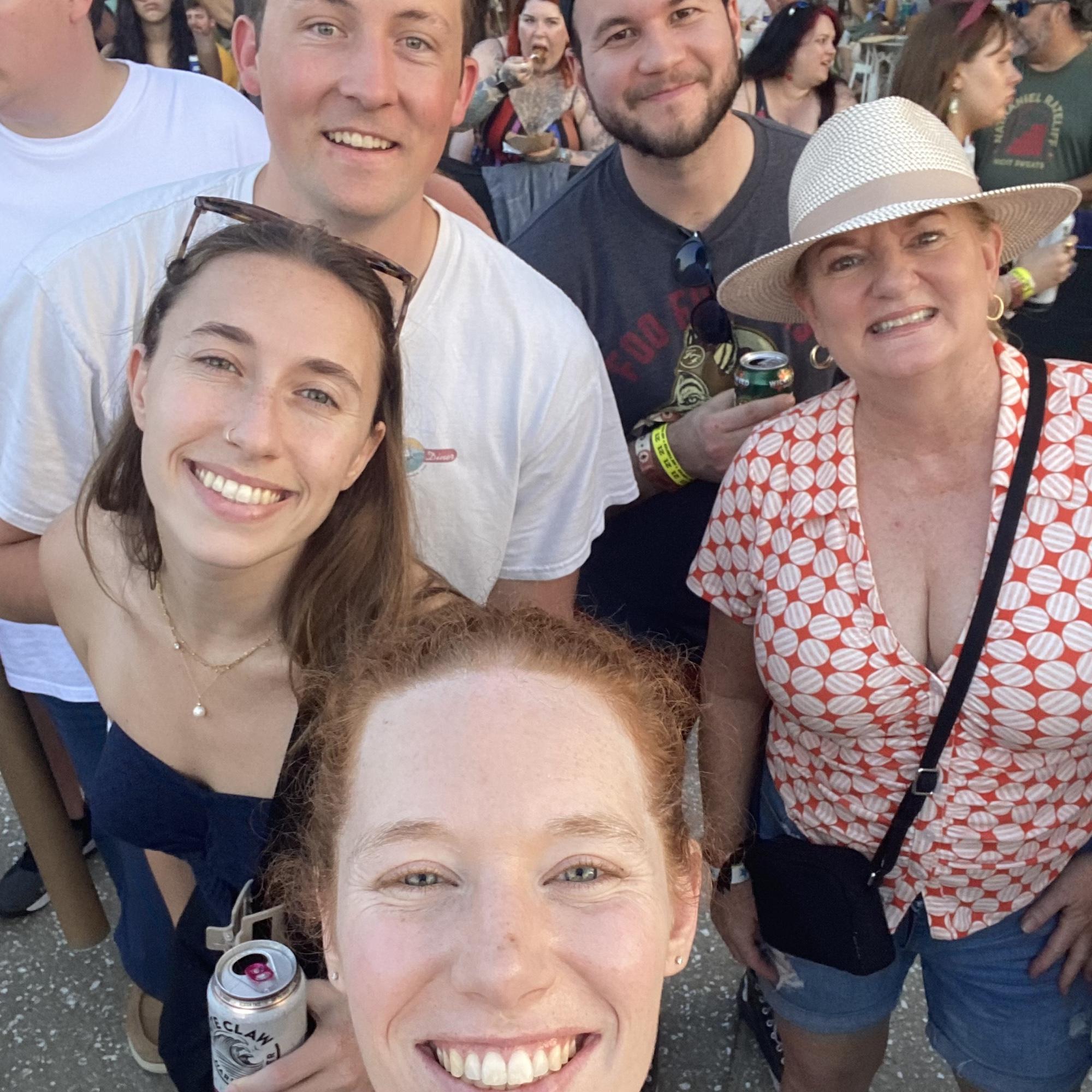 Family trip to a music festival in Charleston