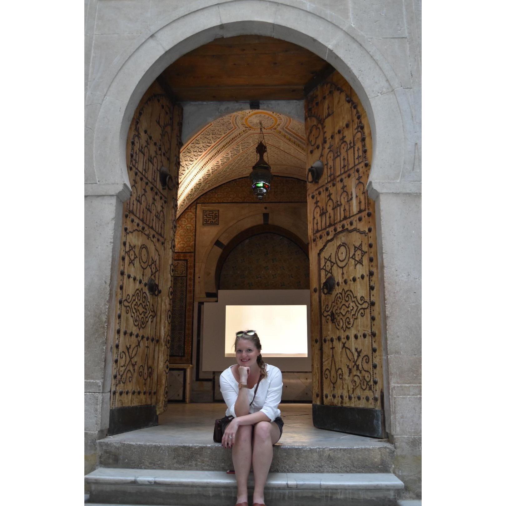 At the Bardo Museum in Tunis seeing some ancient architecture and decor.