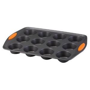 Rachael Ray 12 Cup Rectangular Muffin Pan - Orange