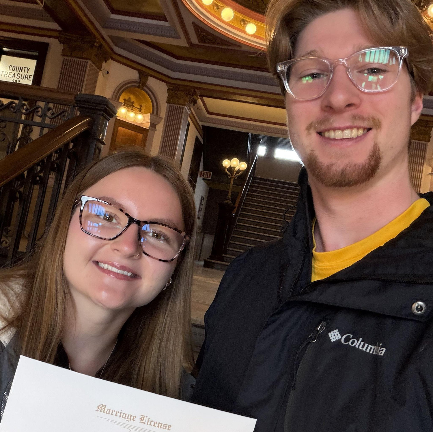 Getting our marriage license