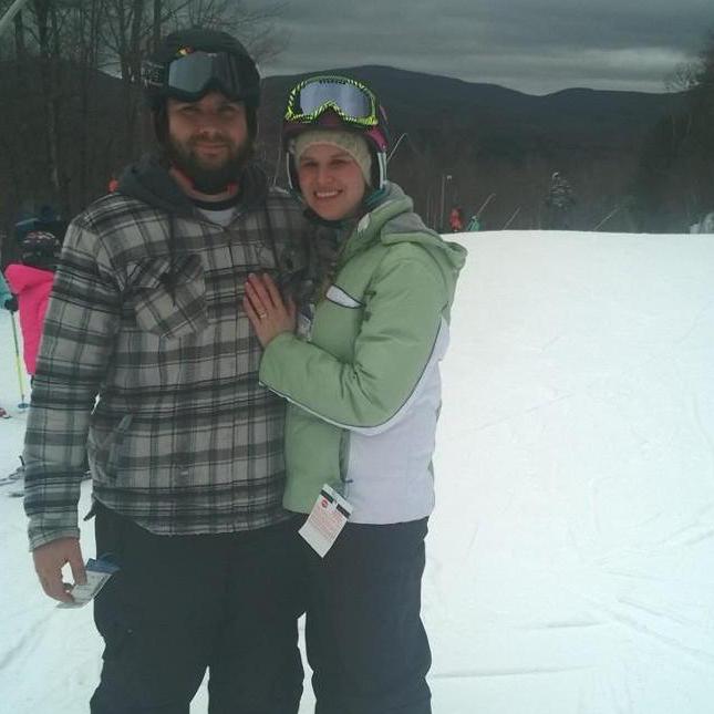 Mike proposed on the top of Windham Mountain.