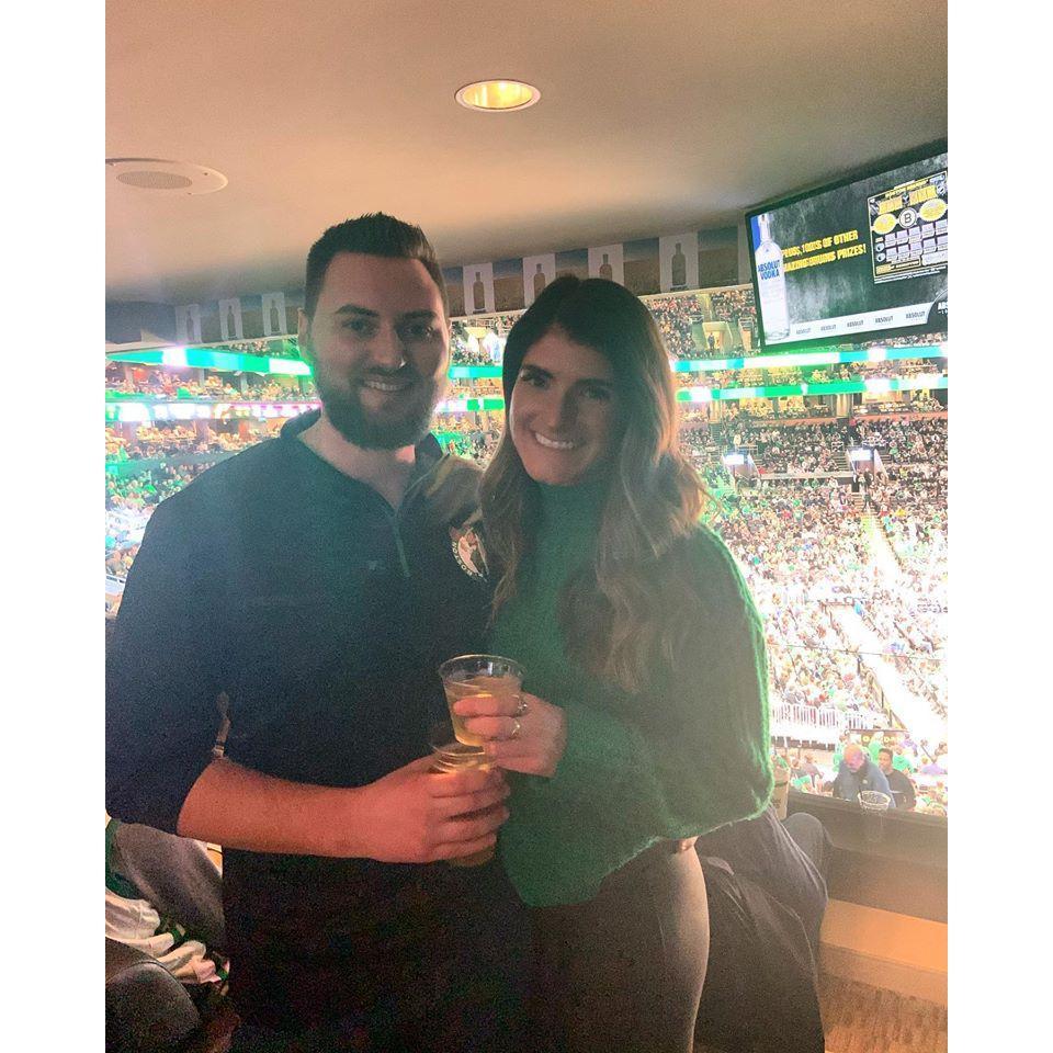 Boxed seating at the Celtics