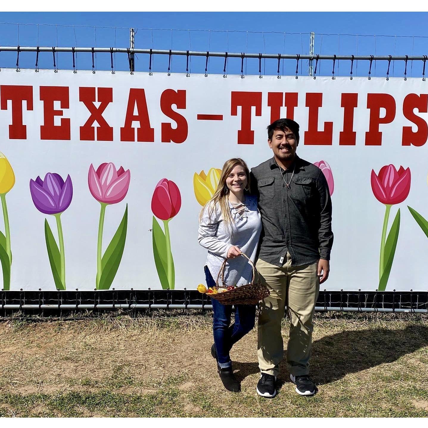 Kevin's surprise Valentines Day gift to Ashley in 2019...A trip to pick her own bouquet of Tulips! (Ashley LOVES flowers!)