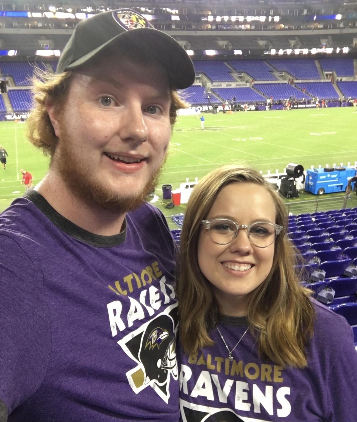 Our first Ravens game together! August 8, 2019
