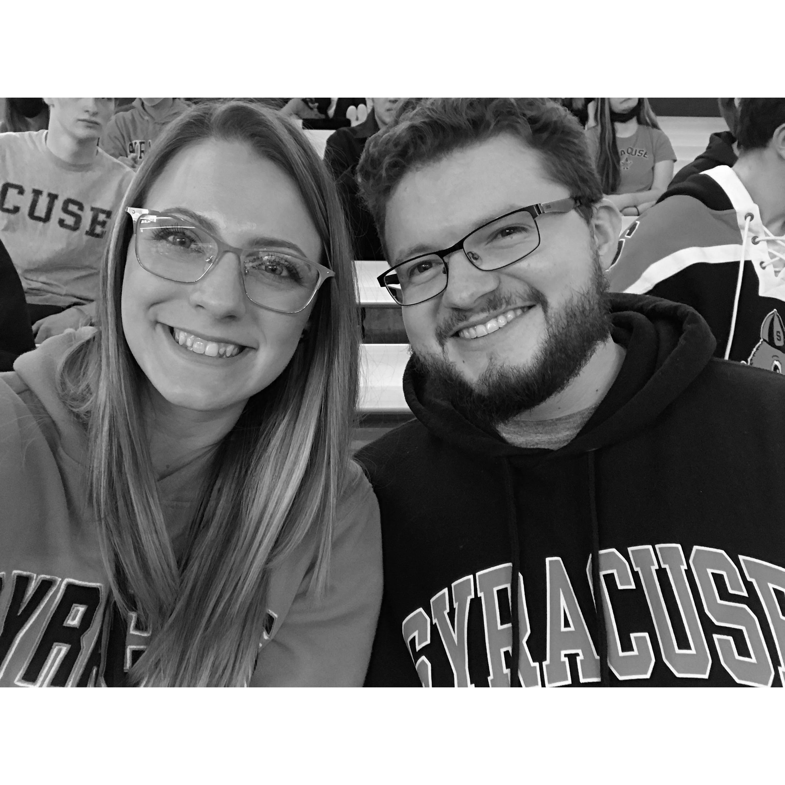 Tuesday night 'Cuse game after work! This was such a fun time living so close within walking distance to the Carrier Dome.