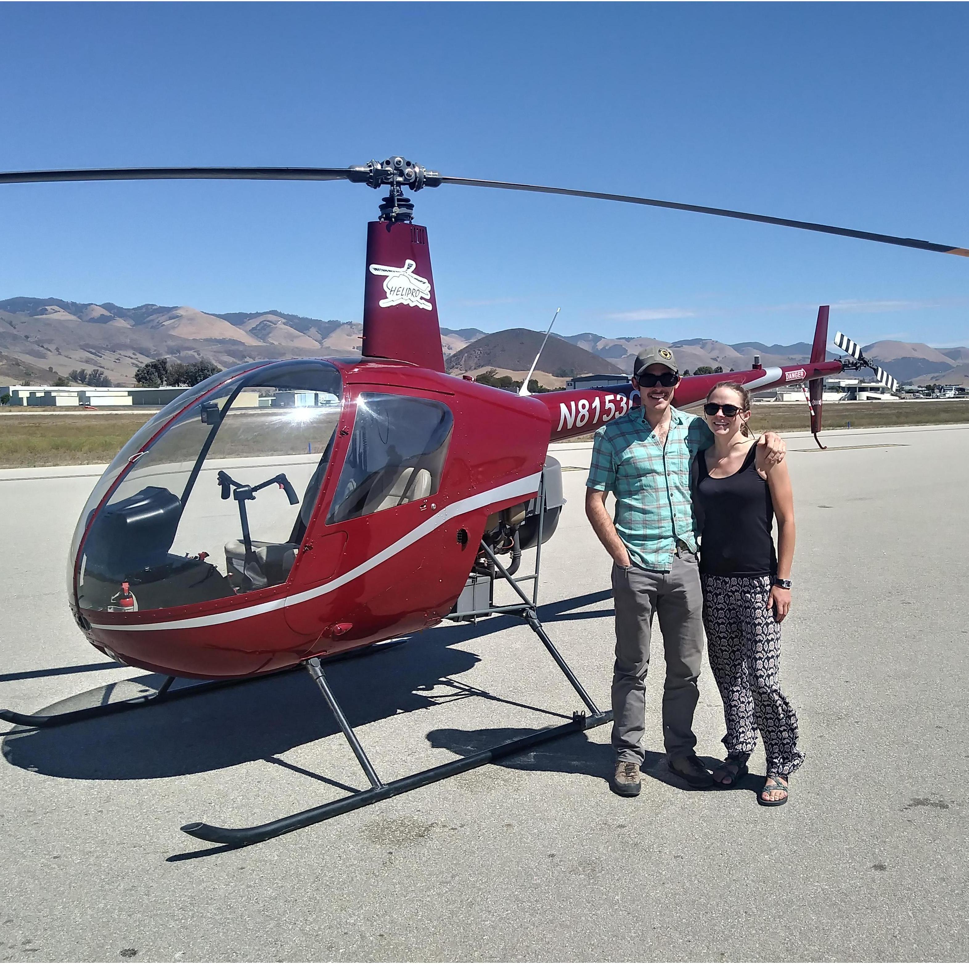 Before Christian's first helicopter flight, San Luis Obispo