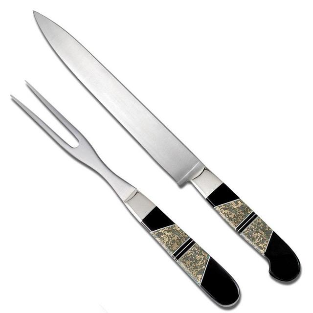 Carving Set, Jet and Apache Gold, single side