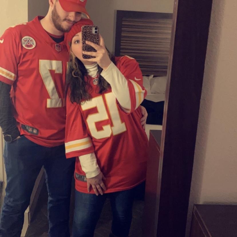 Shelbi’s first Kansas City Chiefs game. First Chiefs game together!