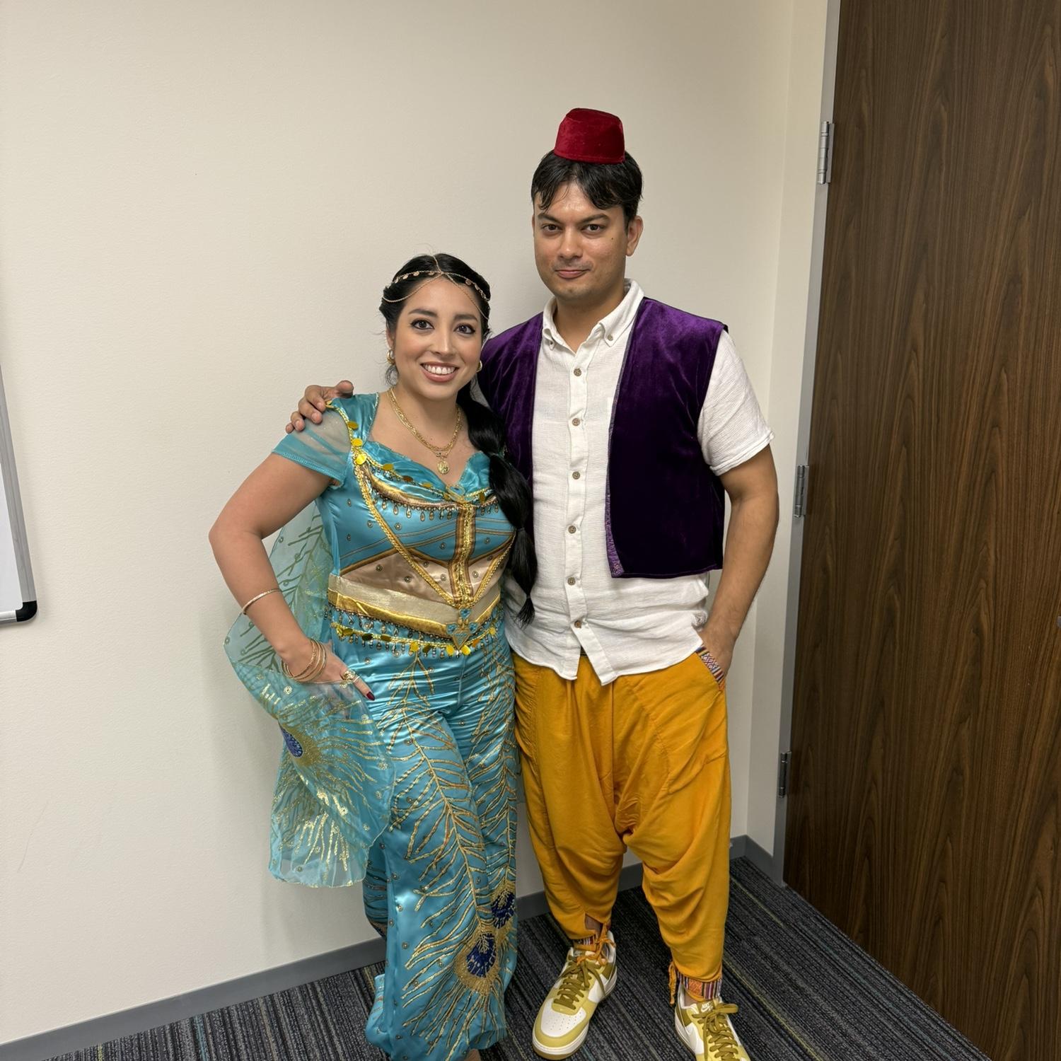Aladdin and Jasmine Halloween Party at work