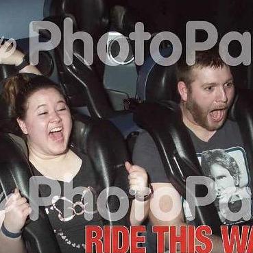 James' first time on Rock n Roller Coaster