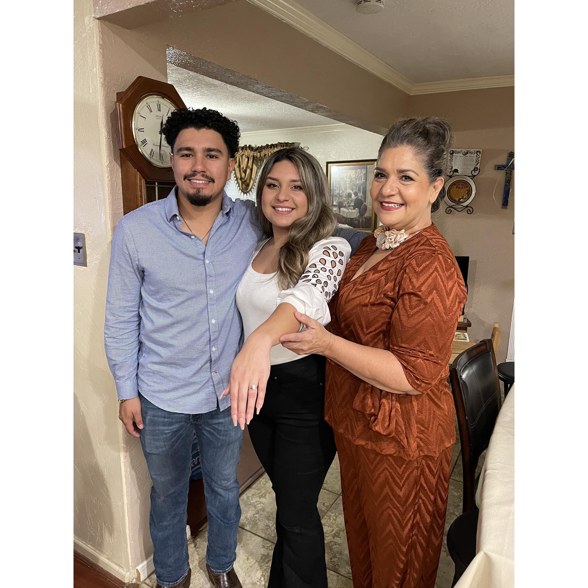 Engagement photo with Gia's mom