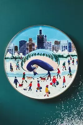 Holiday In the City Stoneware Dessert Plate