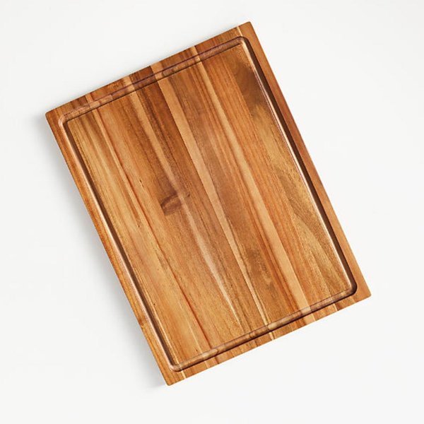 Crate & Barrel Acacia Wood Cutting Board 20"x15"x0.75"
