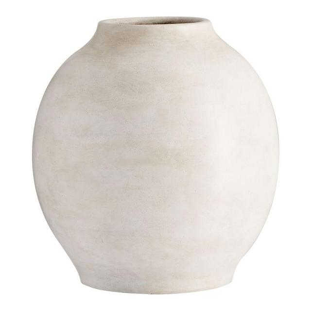 Quin Ceramic Vase, White - Medium