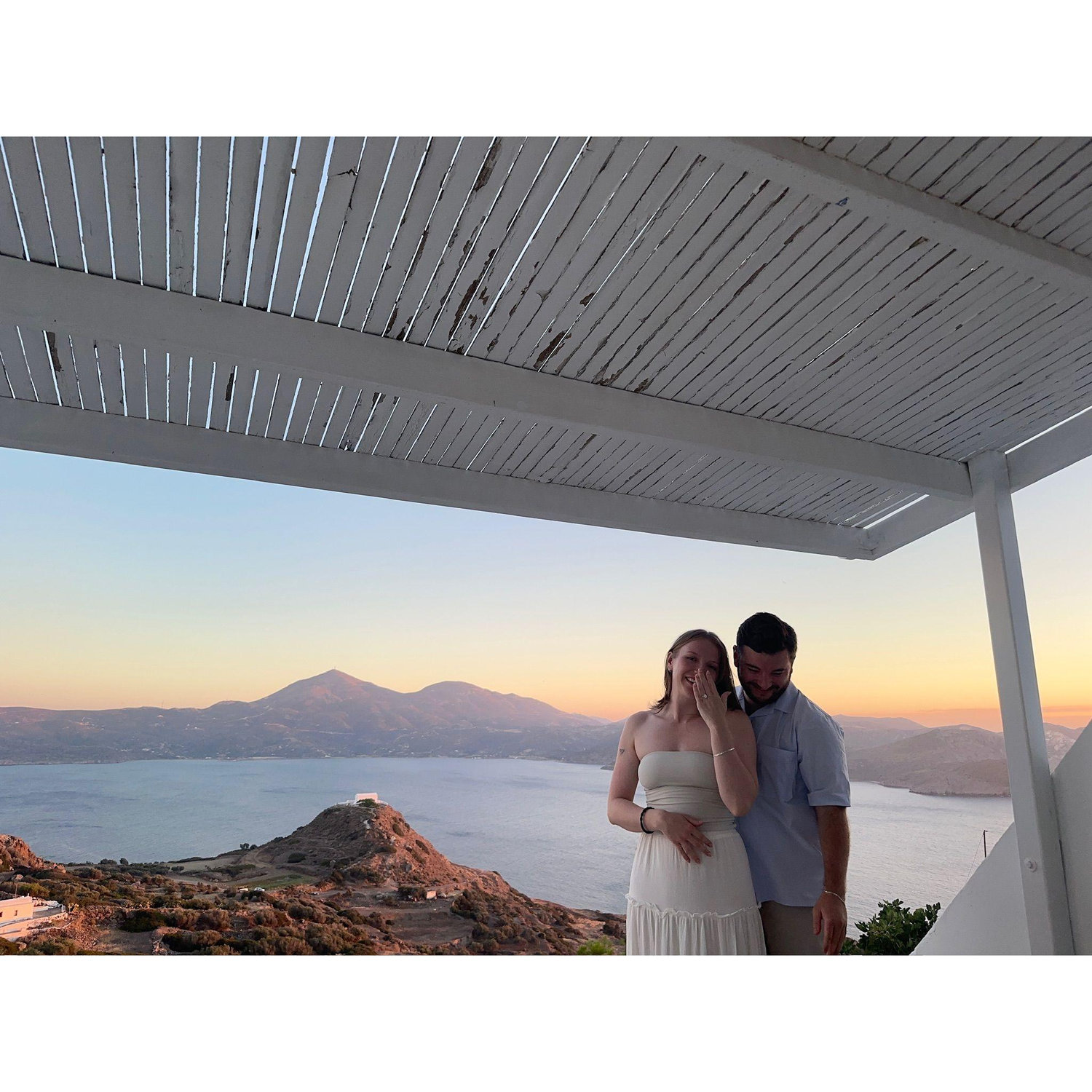 This is where I got on one knee - I set up the camera telling her "we are just taking some pre-dinner photos". And I guess you can say we did :)
