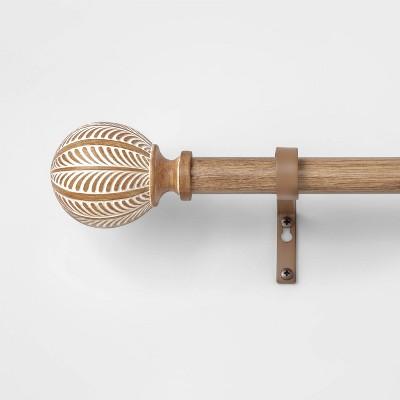 Carved Wood Ball Curtain Rod - Opalhouse™